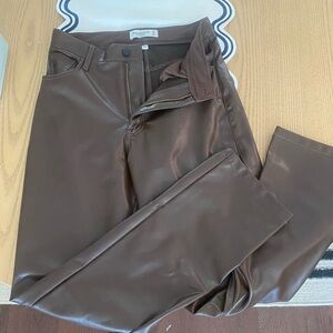 Abercrombie and Fitch straight Vegan Leather pants
